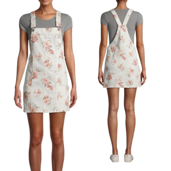 No Boundaries Girl's Juniors' Pinafore Dress - Picture 1 of 6